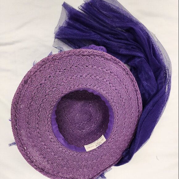 Purple Satin Victorian Touring Hat main image 4